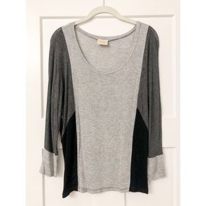 Neutral Color Block Top